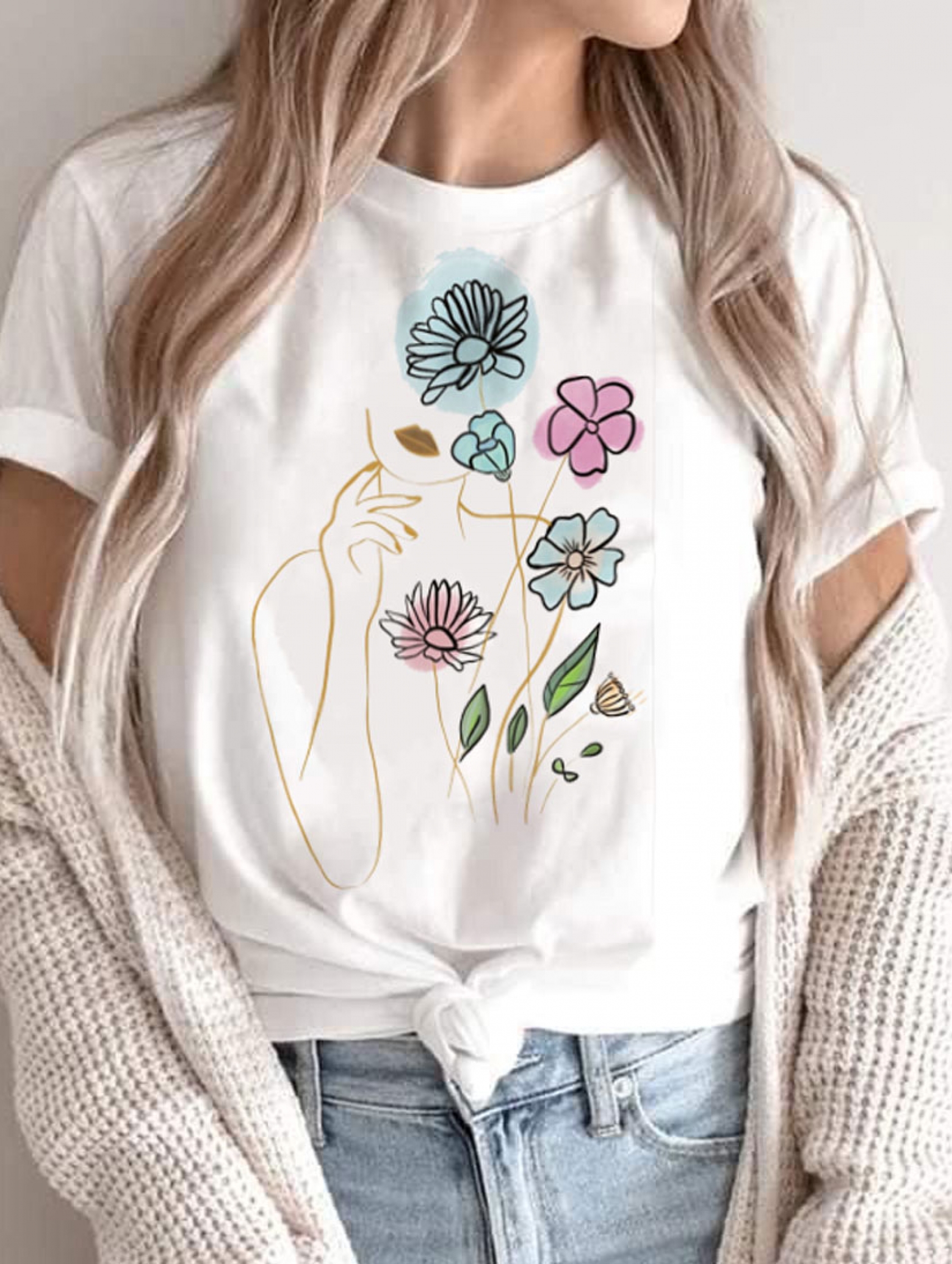 Дамска тениска  Flowers
