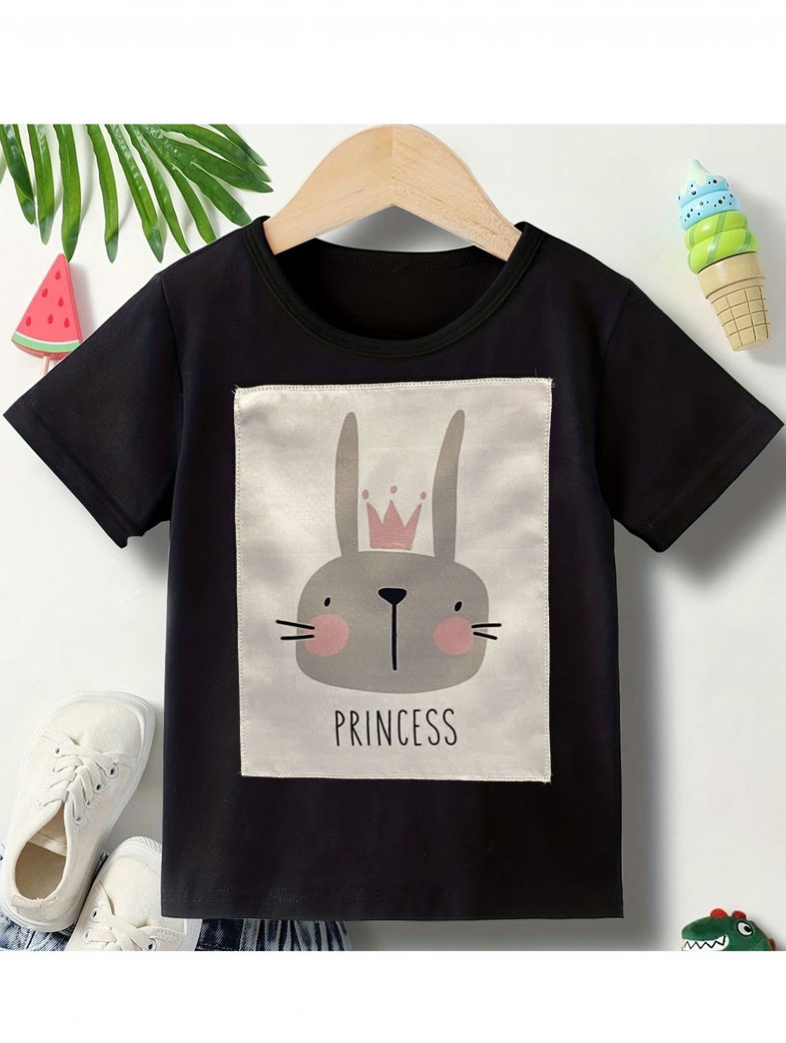 Детска Тениска bunny princess (black)