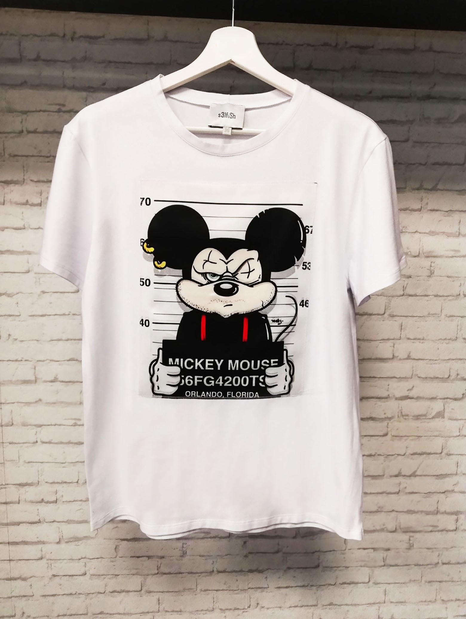 Мъжка Тениска Mikey Mouse бяла