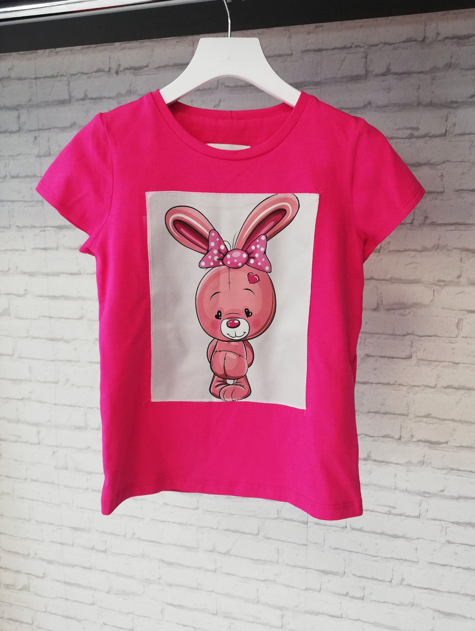 Детска Тениска pink bunny