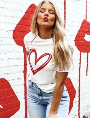 Дамска тениска Kiss my heart