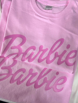 Широка тениска BARBIE pink