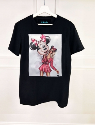 Дамска/Детска Тениска Mikey Balloon черна