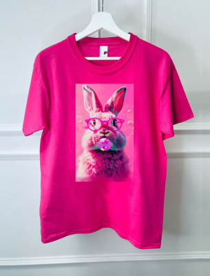 Тениска funny bunny pink