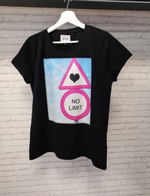 Дамска/Детска Тениска No Limit черна