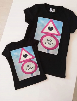 Дамска/Детска Тениска No Limit черна