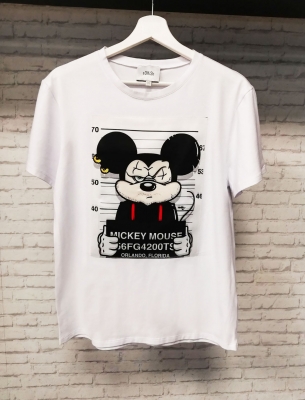 Мъжка Тениска Mikey Mouse бяла