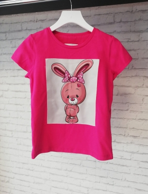 Детска Тениска pink bunny
