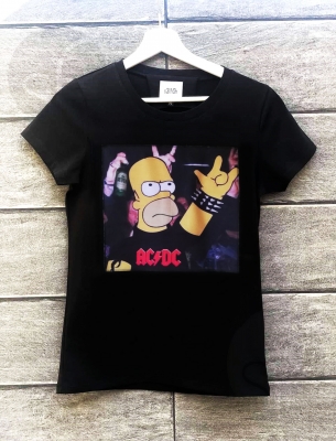 Дамска \ детска Тениска Homer AC DC